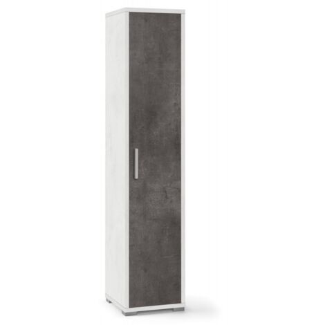 Colonna 1 Anta 39L x 41P x h182 – Finitura Bianco Opaco e Nero Opaco – Sarmog