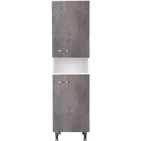 Colonna 45x50 ante corten grigio maniglie sinistra