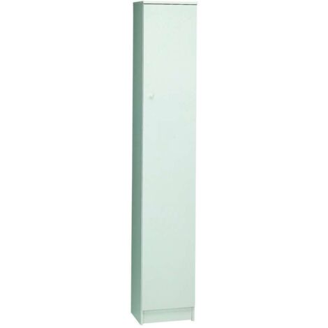 Colonna armadio multiuso 1 anta con ripiani regolabili Utility - Bianco