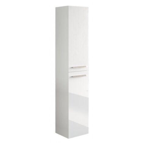 Colonna bagno 30x150 cm laccata bianco lucido con due ante - Argo