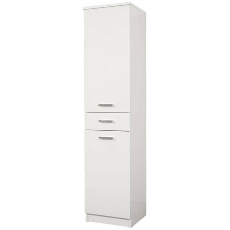 Colonna Bagno da 150 x 34 x 34 cm - Sospesa - Colore Bianco - Maniglie Cromate