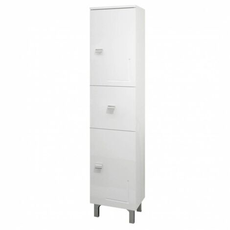 Colonna Bagno Eva 2 Ante + 1 Cassetto 148 Bianco