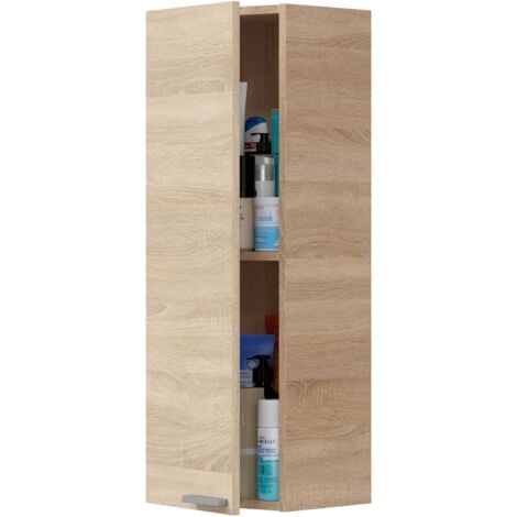 Colonna bagno Koncept a 1 anta in rovere canadese 182x30x25 cm
