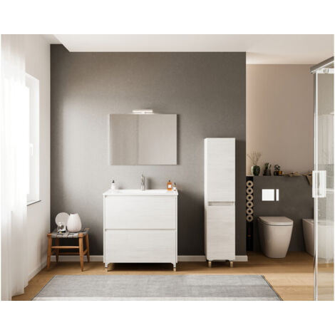COLONNA BAGNO LISBONA ROVERE BIANCO- 1,0 pz