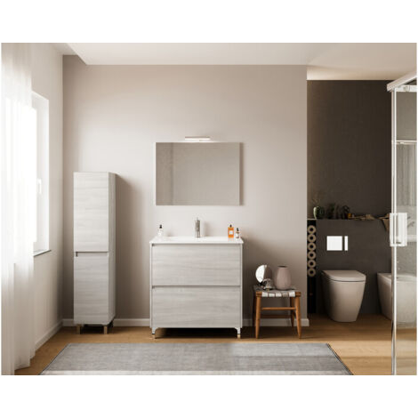 COLONNA BAGNO LISBONA ROVERE GRIGIO- 1,0 pz