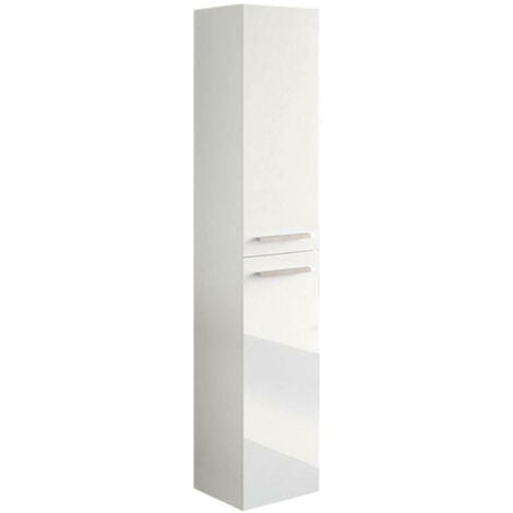 EASYCOMFORT Mobiletto a Colonna Bagno Salvaspazio in MDF Bianco, Armadietto  Bagno Multifunzione per Camera con 3 Ripiani 34x24x170cm