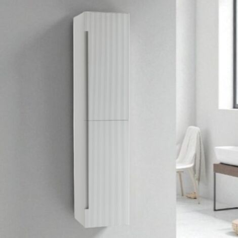Colonna bagno reversibile h 160 cm Grigio Perla RIGHE