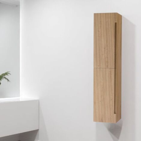Colonna bagno reversibile h 160 cm Rovere Chiaro RIGHE