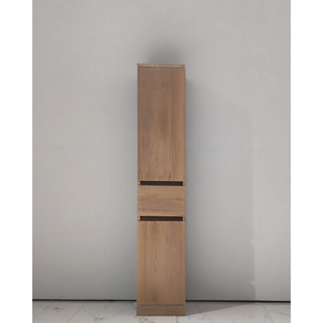 Colonna bagno rovere naturale cm 30x156 con 2 ante soft close