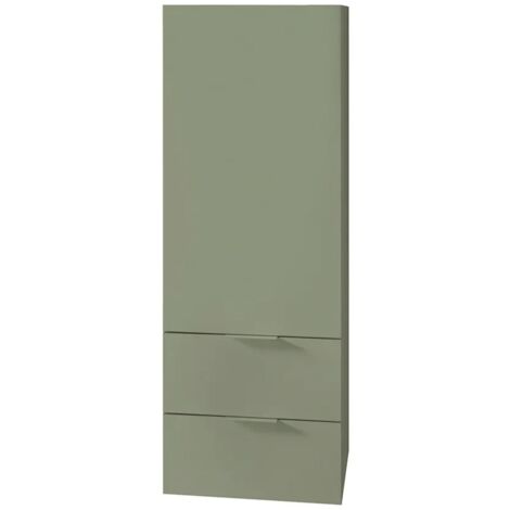 Colonna bagno sospesa 110 cm salvia opaco con anta e cassetti Matisse