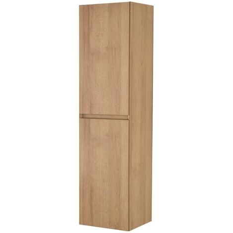 Colonna bagno sospesa 120 cm noce gold con ripiani regolabili Dafne