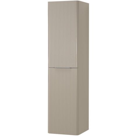 Colonna bagno sospesa 140cm in crema cannettato a 2 ante Mia