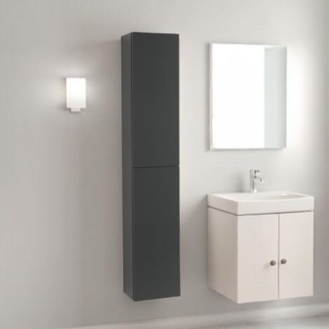 Colonna bagno sospesa 160 h cm reversibile GIGLIO finitura Grafite Opaco
