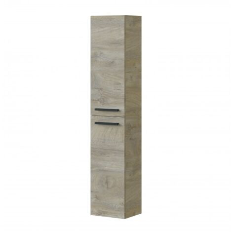 Colonna bagno sospesa 30x140 cm rovere con due ante - Alimo