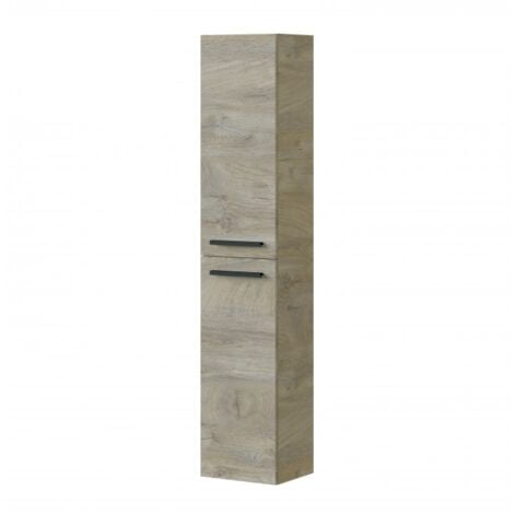 Colonna bagno sospesa 30x25,5x140 cm rovere con 2 ante - Alimo
