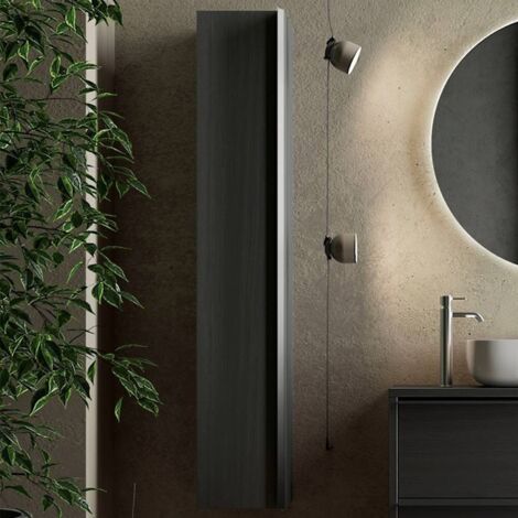 Colonna bagno sospesa Adam 26x138h colore nero frassinato