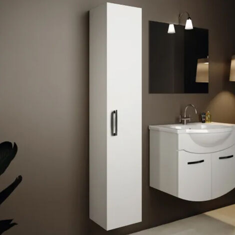 ARREDO BAGNO MOBILE SOFT 04 cm.80 SPECCHIO CONTENITORE FINITURA OLMO TERRA  EUR 839,00 - PicClick IT