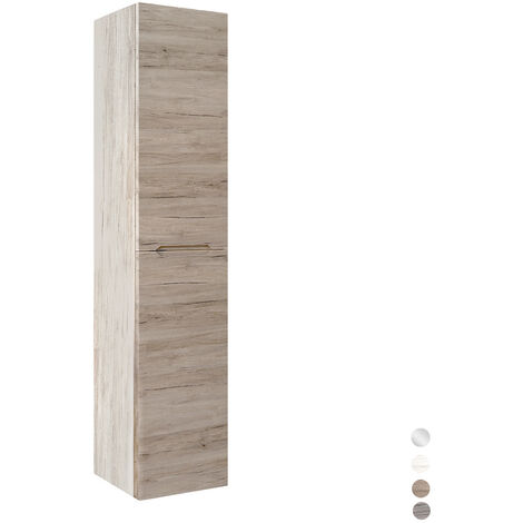 Colonna bagno 31,4x159h cm in legno rovere 5 ripiani - Kantiko