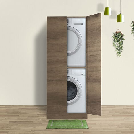Arredo Stock Mobile a colonna per lavatrice e asciugatrice bianco,  70x64x203 cm : : Grandi elettrodomestici