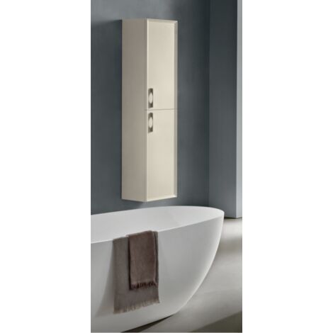 Colonna da bagno moderna reversibile CLASSIC a 2 ante AVORIO OPACO