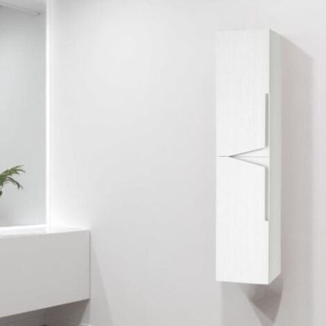 Colonna da bagno reversibile 160 cm HAITI Larice Bianco