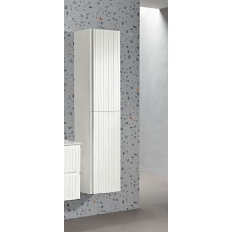 Colonna da bagno reversibile moderna ARTICO a 2 ante BIANCO OPACO