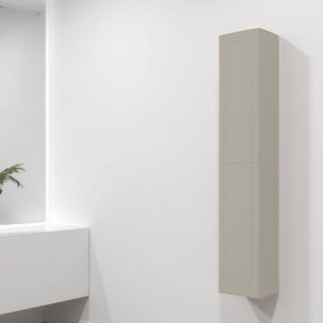 Colonna da bagno sospesa MAYA reversibile a 2 ante Creta Opaco