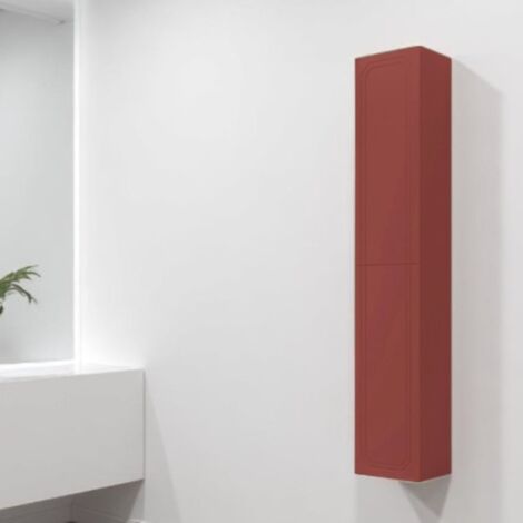 Colonna da bagno sospesa MAYA reversibile a 2 ante Ruggine Opaco