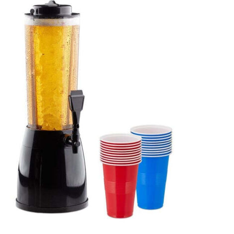 Colonna di birra con 20 boccali di birra