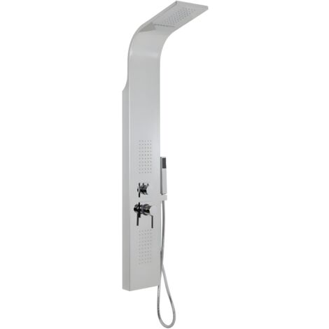 Colonna doccia 001 con 4 funzioni in acciaio inox getto a cascata cromo lucida