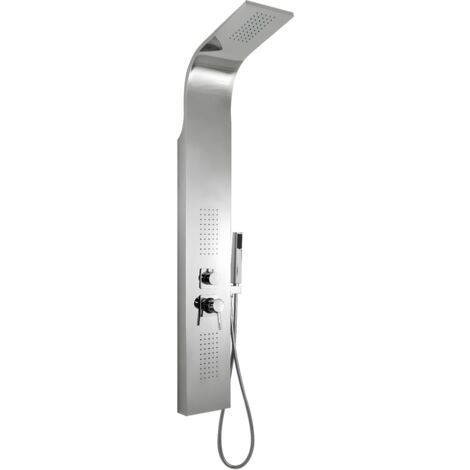 Colonna doccia 001b cromo lucida con 3 funzioni in acciaio inox idromassaggio