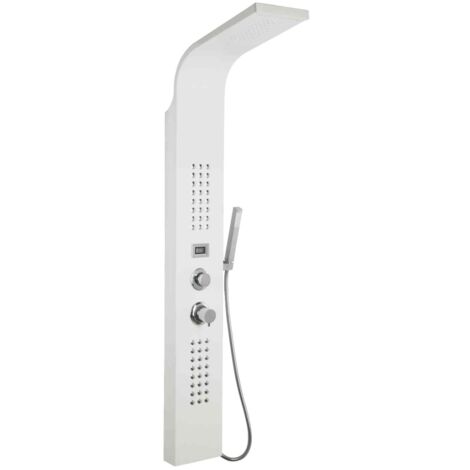 Colonna doccia 165,5 cm in alluminio 172,5 x 53 x 29 cm mod. Nilo colore bianco