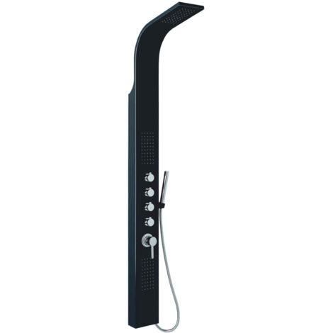 Colonna doccia 166,5 cm 172,5 x 53 x 29 cm mod. Danubio in alluminio nero