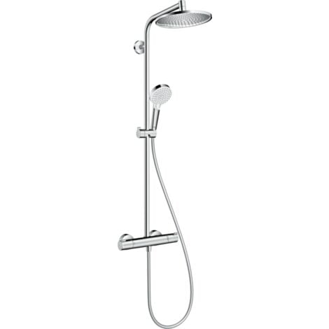 Colonna doccia 240x240 mm in ottone cromato con miscelatore termostatico - Hansgrohe Crometta