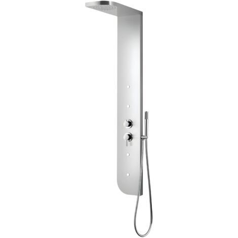 Colonna doccia acciaio inox 3 funzioni 4 bocchette idro lombari l20xp50xh150 005b finitura- cromo lucido - confezione 1