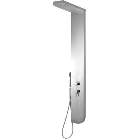 Colonna doccia acciaio inox 3 funzioni 4 bocchette idro lombari l20xp50xh150 005b finitura- spazzolato - confezione 1