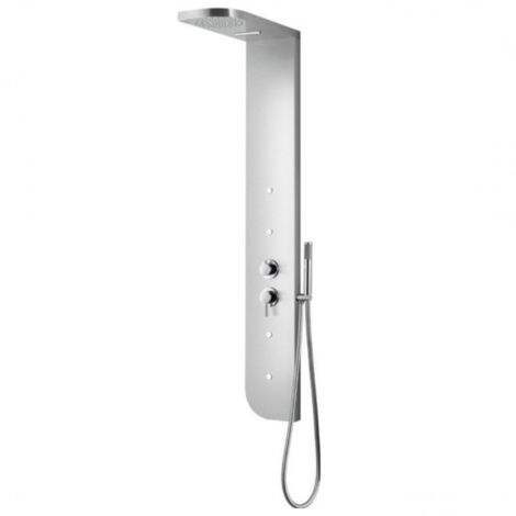 Colonna doccia acciaio inox 4 funzioni getto a cascata 4 bocchette idro lombari l20xp50xh150 005 finitura- cromo lucido - confezione 1