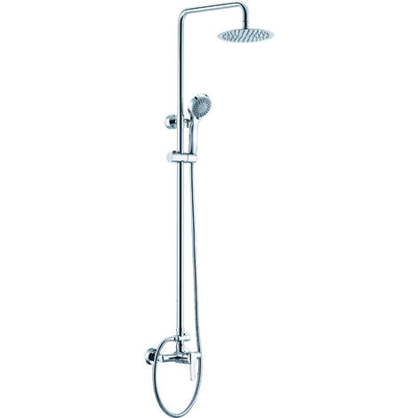 Colonna doccia allungabile 88-125 CM - Kit doccia - Asta doccia monocomando con soffione Felxo silver BDR001