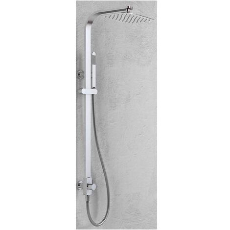 Colonna doccia attrezzata 024 ottone cromato soffione doccetta quadro p46xh106
