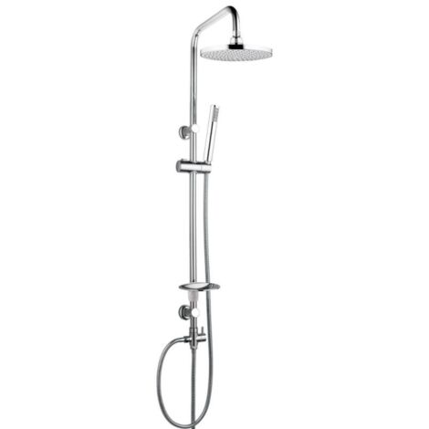 Colonna doccia attrezzata alpha ottone cromato diametro 22 mm