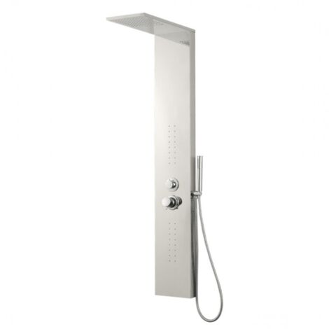 Colonna doccia attrezzata easy in acciaio inox cascata cromo lucido 150x23x53 confezione 1