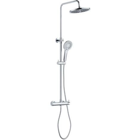 Colonna doccia attrezzata slot mix tonda ottone cromato 2 funzioni finitura- cromato tondo - confezione 1