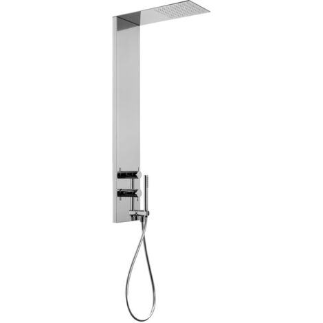 Colonna doccia BETA in acciaio inox cromata, con deviatore ZCOL672CR