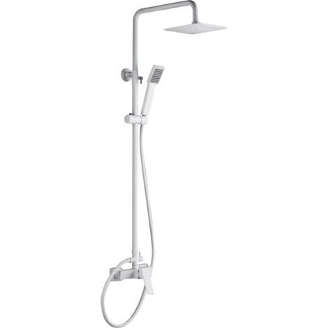 Colonna doccia termostatica BS371 cromo/bianco - incl. soffione e