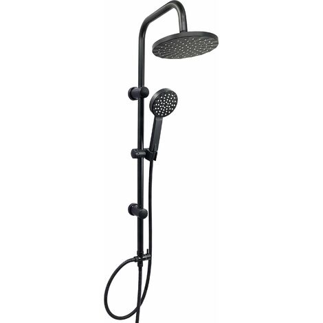 Colonna Doccia Con Soffione E Doccetta Lx-4001 Nero Op