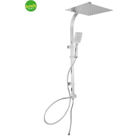Colonna doccia cromata con soffione doccia e doccetta modello top cromato AMBRA BATHROOM