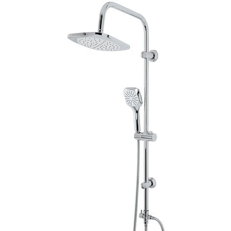 Colonna doccia cromata H 105 cm con deviatore in ottone