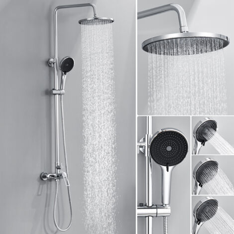 Colonna doccia cromata - Set doccia Cecipa MAX regolabile in altezza - Colonna doccia meccanica con doccetta + soffione a pioggia