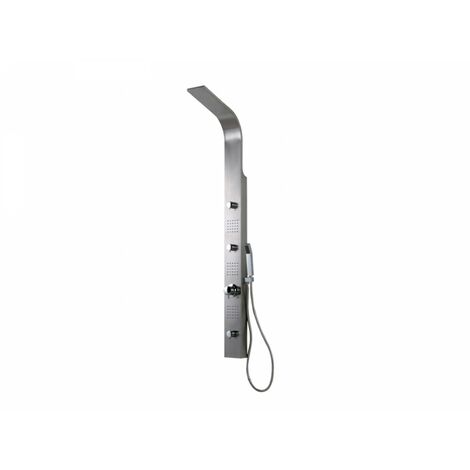 Colonna doccia Danubio in acciaio lucido multiaccessoriata