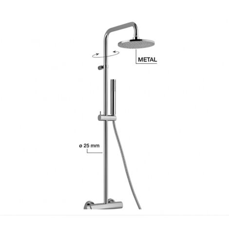 Colonna doccia esterna in ottone cromato - Alpi Blue